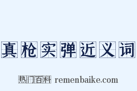 真枪实弹近义词是什么意思的图片